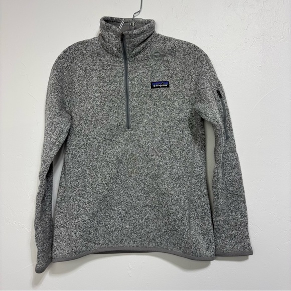 Patagonia Better Sweater Women's Small Gray Pullover Jacket 1/4 Zip Quarter - Picture 1 of 13